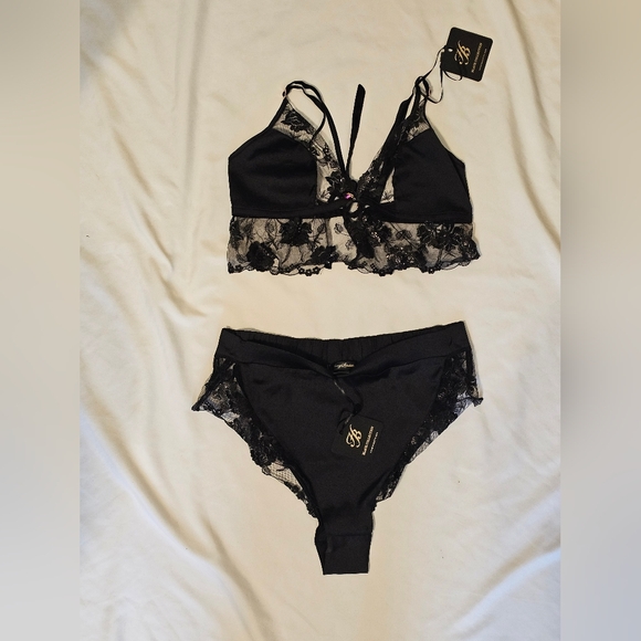 Honey Birdette Sold Out Whitney Black Cami And Briefs Set- Medium- NWT - Picture 5 of 14